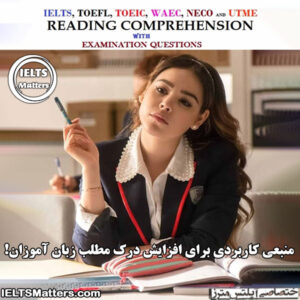 کتاب IELTS, TOEFL, TOEIC, WAEC, NECO READING COMPREHENSION